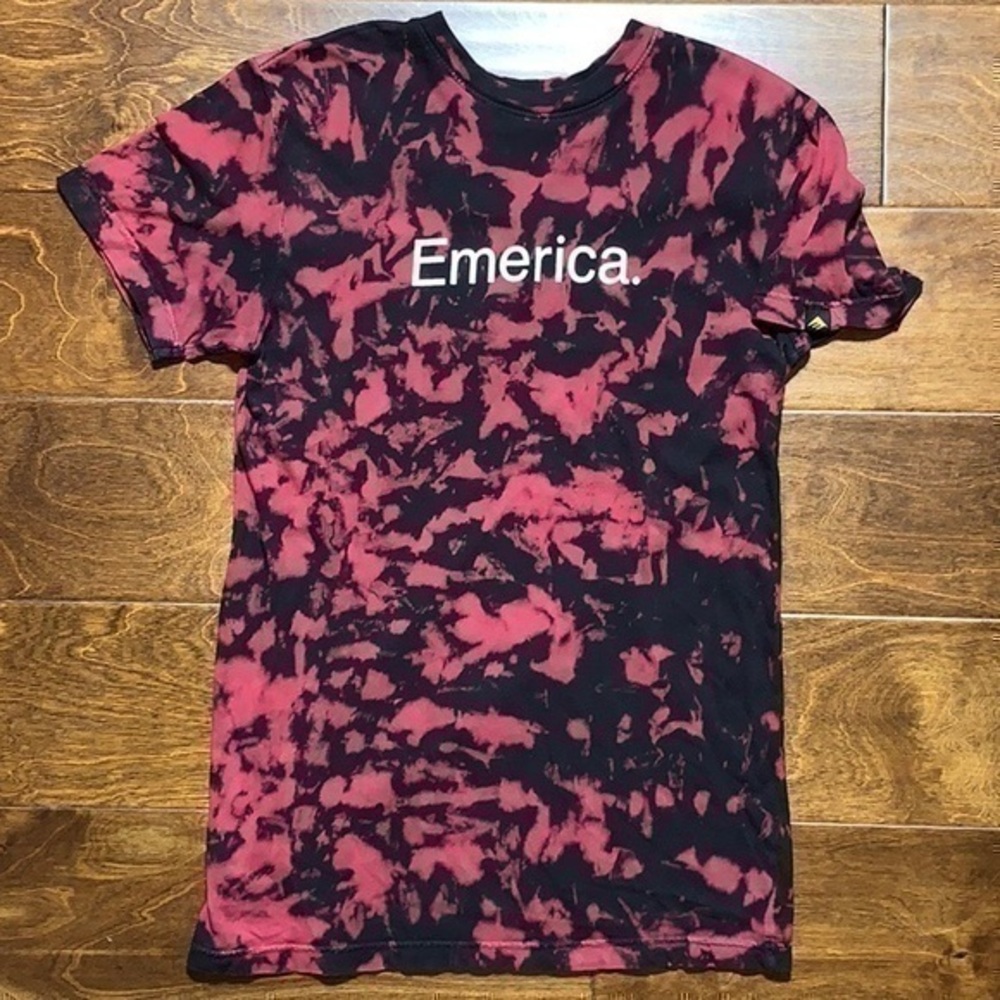 Tie Dye Emerica Tee Shirt Early y2k Vintage Rare Skateboarding Baker Skaters